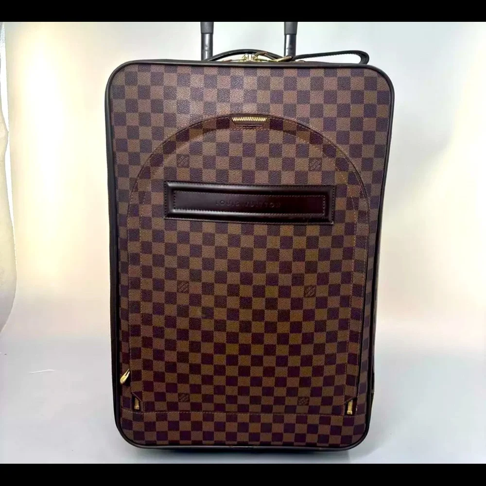 Louis Vuitton Damier Ebene Rolling Carry-On Luggage Brown
